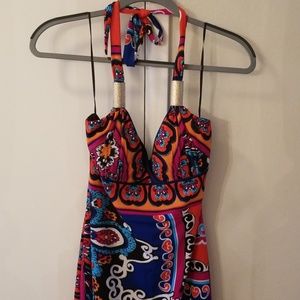 Cache tropical dress